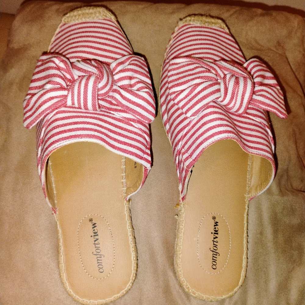 EUC Comfortview Adri Espadrille Mules